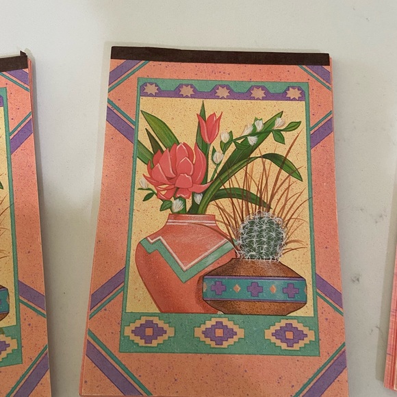 Vintage 90s stationary Aztec floral and cactus design 40 envelopes &  89 sheets - Picture 12 of 14
